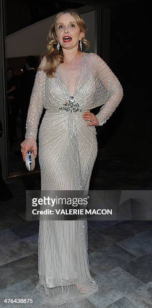 Actress Julie Delpy arrives at the Governor's Ball following the 86th Academy Awards on March 2nd, 2014 in Hollywood, California. AFP PHOTO / VALERIE...