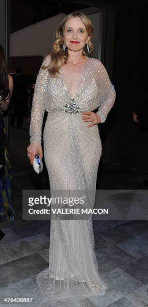 Actress Julie Delpy arrives at the Governor's Ball following the 86th Academy Awards on March 2nd, 2014 in Hollywood, California. AFP PHOTO / VALERIE...