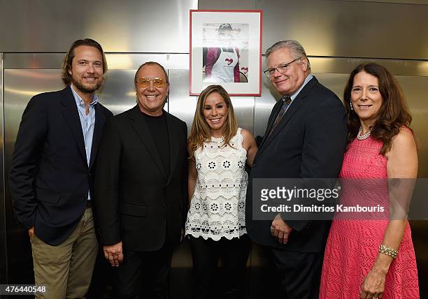 Lance LePere, Michael Kors, Melissa Rivers, Michael Sennott and Karen Pearl attend the celebration of God's Love We Deliver returning to Soho with a...