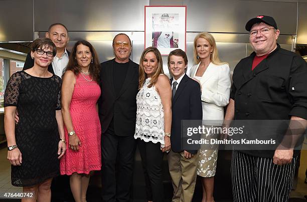 Nancy Mahon, John Demsey, Karen Pearl, Michael Kors, Melissa Rivers, Cooper Endicott, Blaine Trump and Chuck Piekarski attend the celebration of...