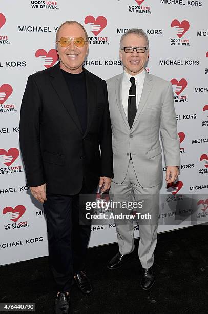 Michael Kors and James Vacca attend the celebration of God's Love We Deliver returning to Soho with a dedication of the new Michael Kors building on...