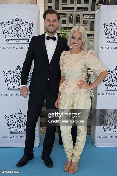 Niklas Bergwall and Petra Marklund attend Polar Music Prize at Stockholm Concert Hall on June 9, 2015 in Stockholm, Sweden.