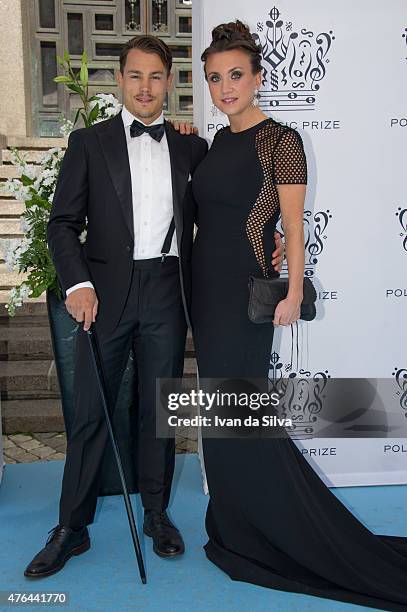 Simon Skold and Camilla Lackberg attend Polar Music Prize at Stockholm Concert Hall on June 9, 2015 in Stockholm, Sweden.