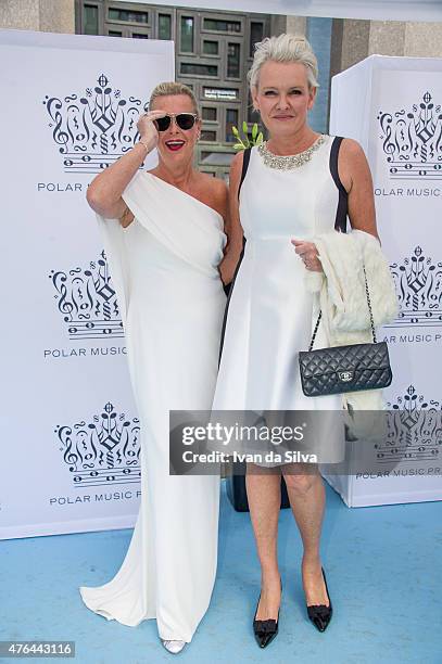 Efva Attling and Eva Dahlgren attend Polar Music Prize at Stockholm Concert Hall on June 9, 2015 in Stockholm, Sweden.