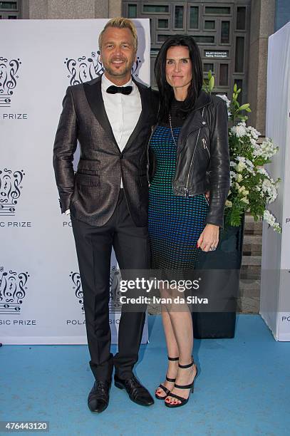 Ulf Ekberg and Johanna Aybar attend Polar Music Prize at Stockholm Concert Hall on June 9, 2015 in Stockholm, Sweden.