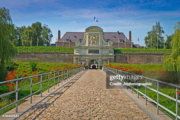 the entrance to the citadel in lille france - nord stock pictures, royalty-free photos & images