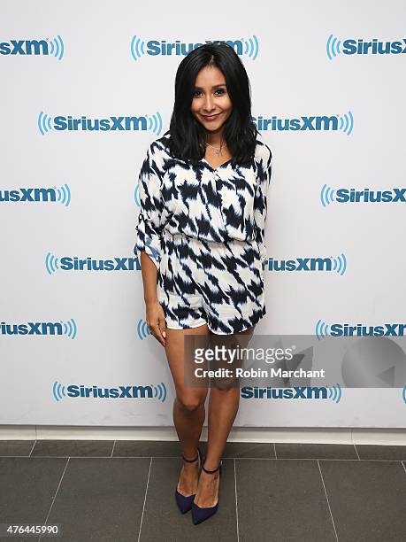 Nicole 'Snooki' Polizzi visits at SiriusXM Studios on June 9, 2015 in New York City.