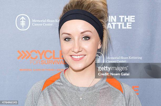 Olympic gymnast Nastia Liukin attends 2014 "Cycle For Survival" Benefit Ride at Equinox Rock Center on March 2, 2014 in New York City.