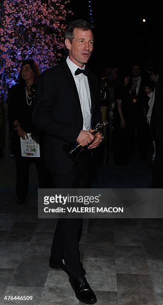 Oscar winner for Best Original Screenplay Spike Jonze arrives at the Governor's Ball following the 86th Academy Awards on March 2nd, 2014 in...