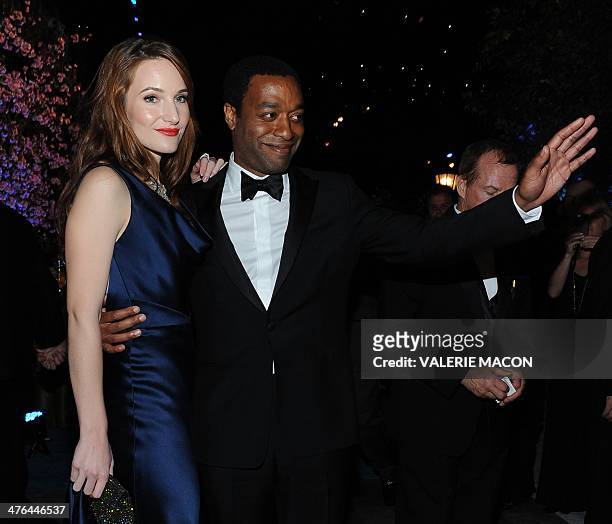 Actor Chiwetel Ejiofor and Sari Mercer arrives at the Governor's Ball following the 86th Academy Awards on March 2nd, 2014 in Hollywood, California....
