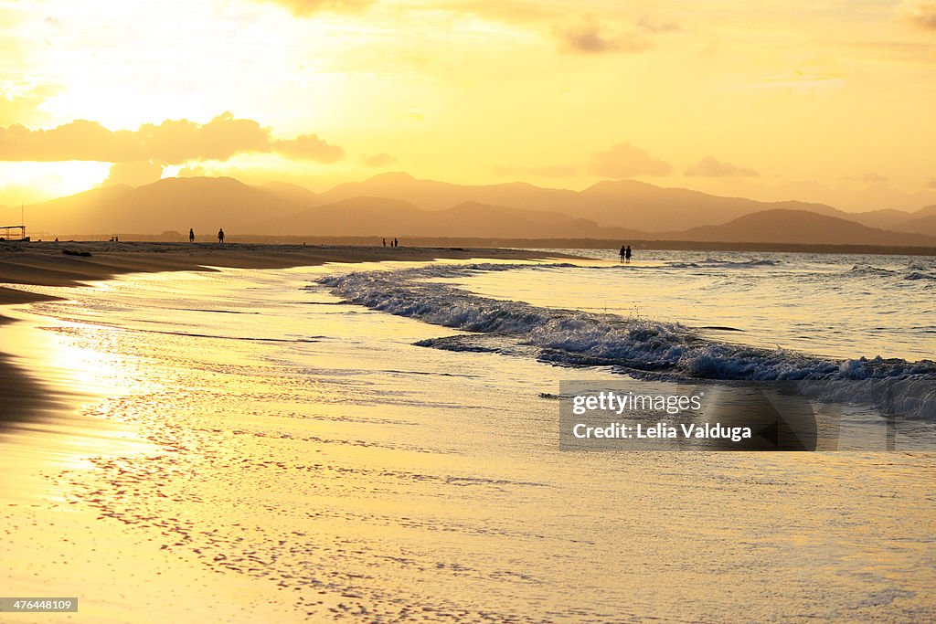 The golden sunset of São Francisco do Sul - RS