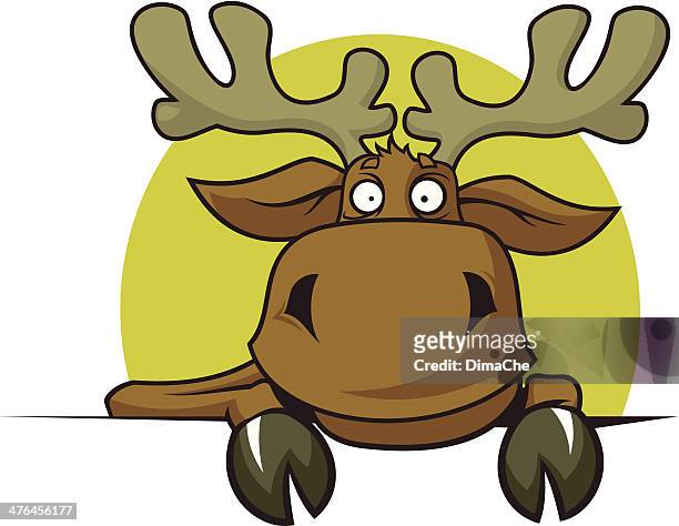 comic elk - hunting sport stock-grafiken, -clipart, -cartoons und -symbole