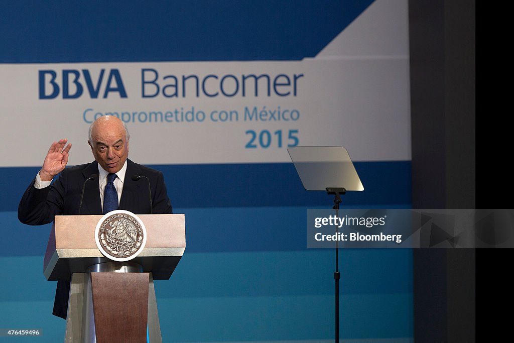 President Pena Nieto and Finance Minister Videgaray Speak At BBVA Bancomer Board Meeting