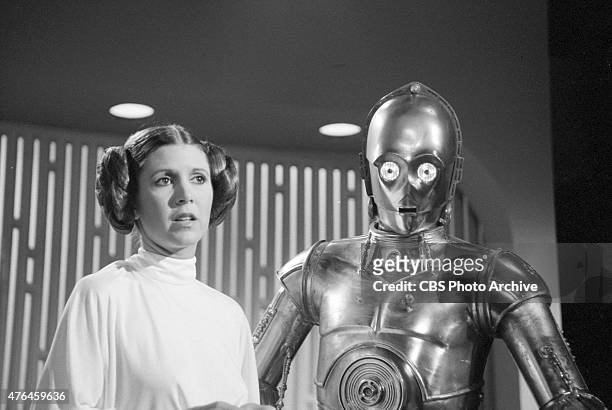 Carrie Fisher and Anthony Daniels . Image dated August 23, 1978.