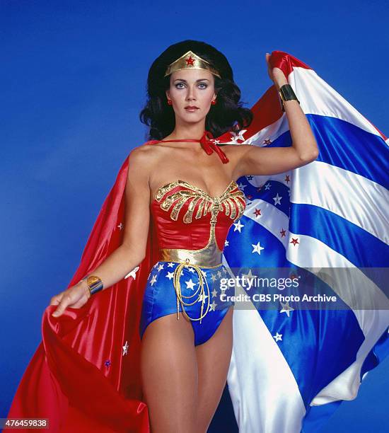 Lynda Carter stars in the CBS television series " Wonder Woman." Image date 1978.