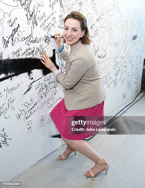 Sarah Hughes in conversation during AOL BUILD Speaker Series at AOL Studios In New York on June 9, 2015 in New York City.