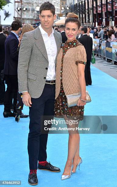 Katherine Kelly and Ryan Clark attend the European Premiere of "Entourage" at Vue West End on June 9, 2015 in London, England.