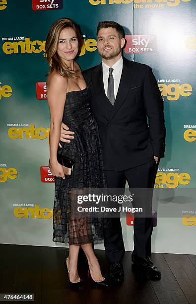 Breanne Racano and Jerry Ferrara attend the "Entourage" After Party at the Rumpus Room in the Mondrian London Hotel on June 9, 2015 in London,...