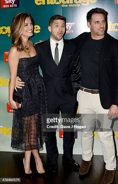 Breanne Racano, Jerry Ferrara and Stephen Levinson attend the "Entourage" After Party at the Rumpus Room in the Mondrian London Hotel on June 9, 2015...