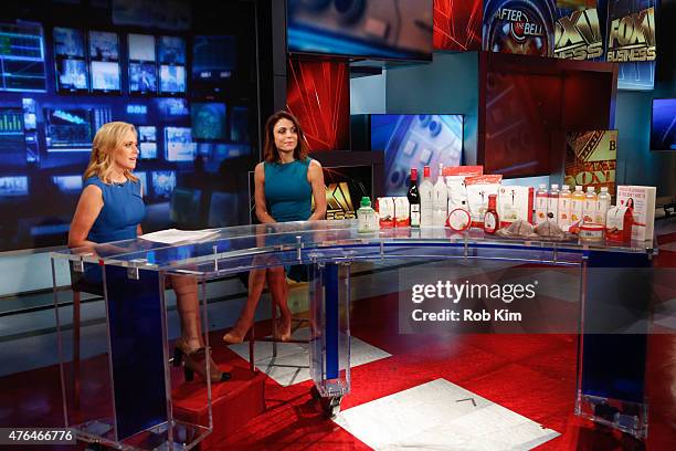 Bethenny Frankel visits "After The Bell" with host Melissa Francis on FOX Business Network at FOX Studios on June 9, 2015 in New York City.