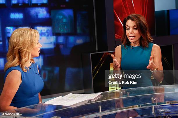 Bethenny Frankel visits "After The Bell" with host Melissa Francis on FOX Business Network at FOX Studios on June 9, 2015 in New York City.