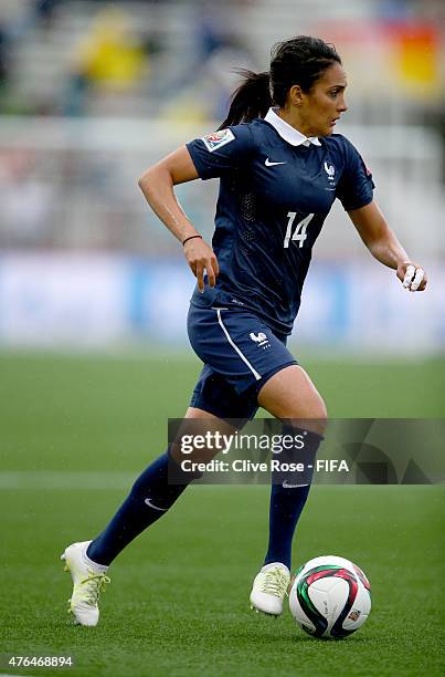 Louisa Necib of France in action during the FIFA Women's World Cup 2015 Group F match between France and England at the Moncton Stadium on June 9,...