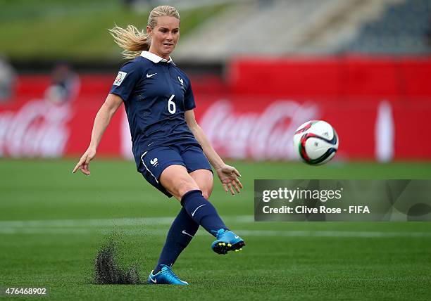 Amandine Henry of France in action during the FIFA Women's World Cup 2015 Group F match between France and England at the Moncton Stadium on June 9,...