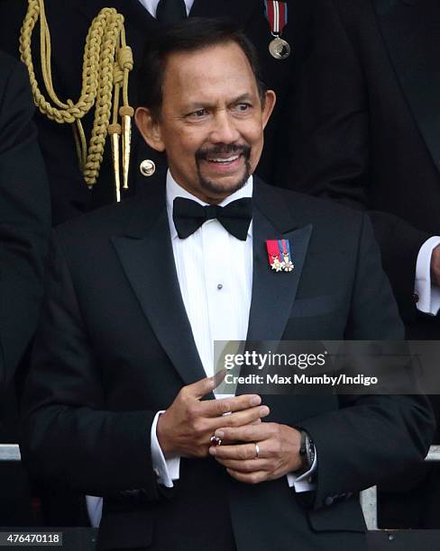 The Sultan of Brunei, Hassanal Bolkiah attends the Gurkha 200 Pageant at the Royal Hospital Chelsea on June 9, 2015 in London, England.