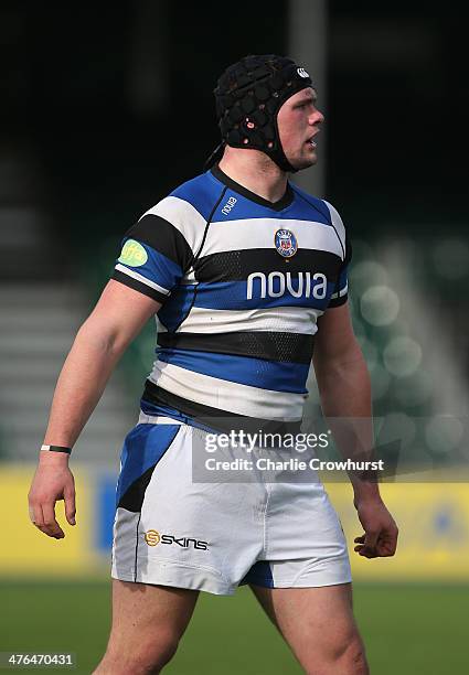 Catlin James of Bath during the The U18 Academy Finals Day match between Bath and Gloucester at Allianz Park on February 17, 2014 in Barnet, England.