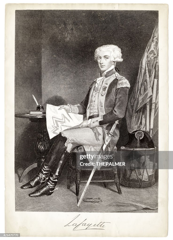 Marquis de Lafayette engraving