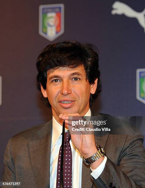 Demetrio Albertini of Italy during the unveiling of the new Italy team kit at Malpensa Airport on March 3, 2014 in Milan, Italy.