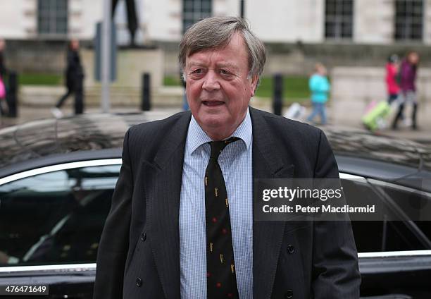 Ken Clarke arrives at the Cabinet Office to attend a National Security Council meeting on March 3, 2014 in London, England. Prime Minister David...