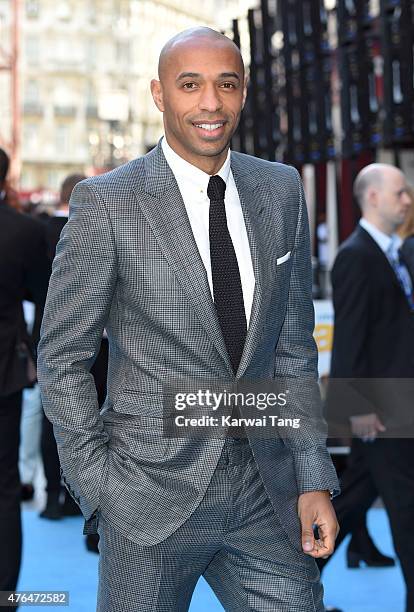 Thierry Henry attends the European Premiere of "Entourage" at Vue West End on June 9, 2015 in London, England.