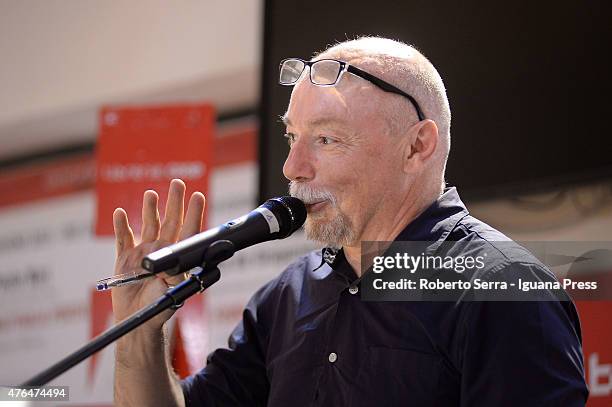 Italian author and writer Paolo Nori attends the presentation of his latest book "Piccola Battaglia Portatile" at Coop Ambasciatori Bookstore on June...