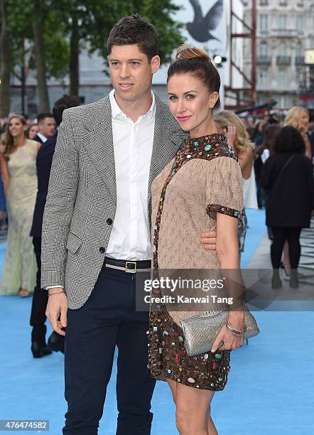 Ryan Clark and Katherine Kelly attend the European Premiere of "Entourage" at Vue West End on June 9, 2015 in London, England.