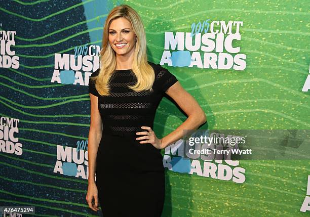 Erin Andrews attends the 2015 CMT Music Awards Press Preview Day on June 9, 2015 in Nashville, Tennessee.