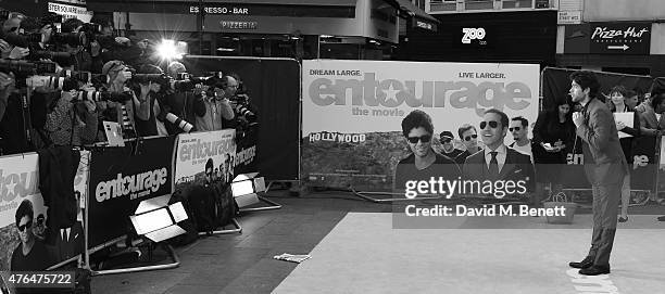 Adrian Grenier attends the European premiere of "Entourage" at the Vue West End on June 9, 2015 in London, England.
