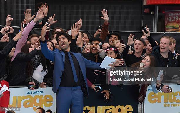 Adrian Grenier attends the European premiere of "Entourage" at the Vue West End on June 9, 2015 in London, England.