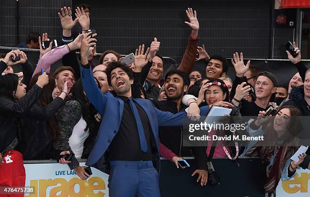 Adrian Grenier attends the European premiere of "Entourage" at the Vue West End on June 9, 2015 in London, England.