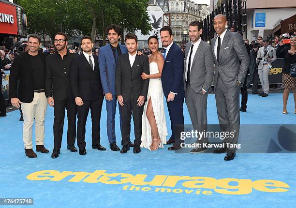Stephen Levinson, Jeremy Piven, Jerry Ferrara, Adrian Grenier, Emmanuelle Chriqui, Kevin Connolly, Kevin Dillon, Doug Ellin and Thierry Henry attend...