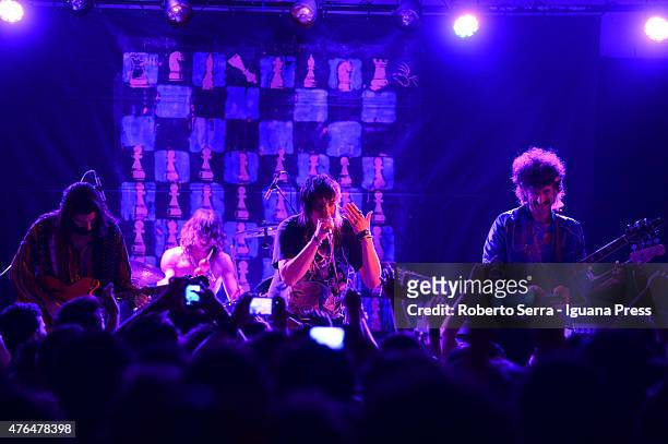 American musician Julian Casablancas performs with The Voidz Amir Yaghmai and Alex Carapetis and Jeramy "Beardo" Gritter in concert at Bolognetti...