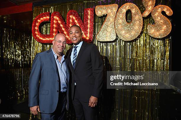 President of CNN Worldwide Jeff Zucker and Don Lemon attend the CNN The Seventies Launch Party at Marquee on June 9, 2015 in New York City....