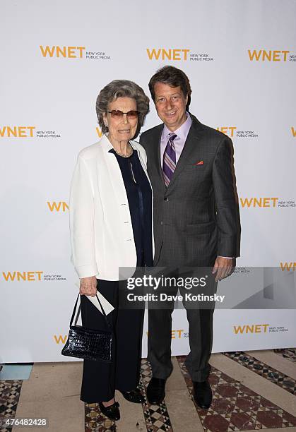 Neal Shapiro and Rosalind P. Walter attend the 2015 WNET Annual Gala at Cipriani 42nd Street on June 9, 2015 in New York City.