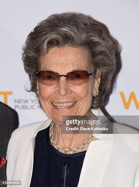 Rosalind P. Walter attends the 2015 WNET Annual Gala at Cipriani 42nd Street on June 9, 2015 in New York City.