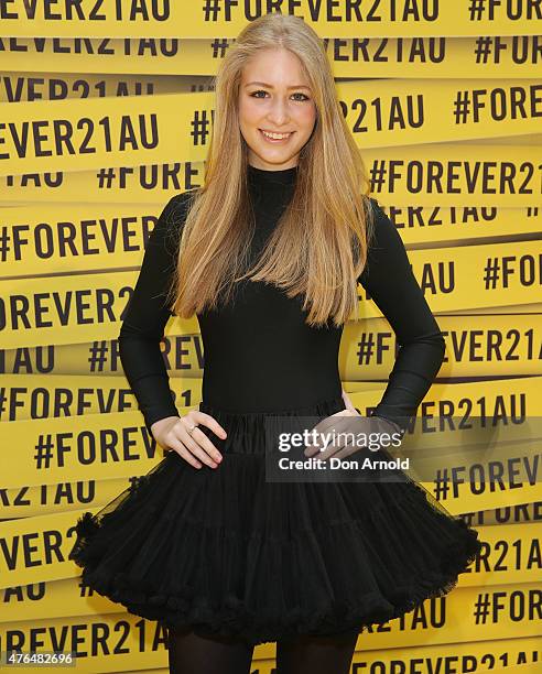 Natalia Siam arrives at the opening of the 'FOREVER 21' flagship store on Pitt Street on June 10, 2015 in Sydney, Australia.
