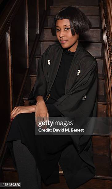 Brown attends the Elephant Haven charity art auction to raise funds for Europe's first Elephant Sanctuary at Library on June 9, 2015 in London,...