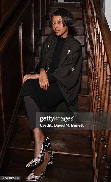 Brown attends the Elephant Haven charity art auction to raise funds for Europe's first Elephant Sanctuary at Library on June 9, 2015 in London,...