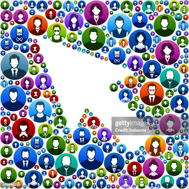 cursor people faces community and communication pattern. - picking oranges stock illustrations