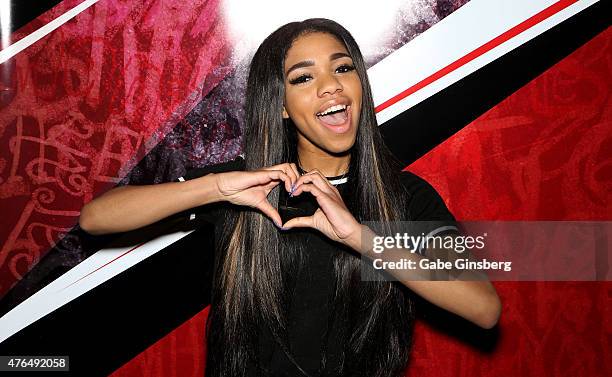 Actress Teala Dunn attends the Licensing Expo 2015 at the Mandalay Bay Convention Center on June 9, 2015 in Las Vegas, Nevada.