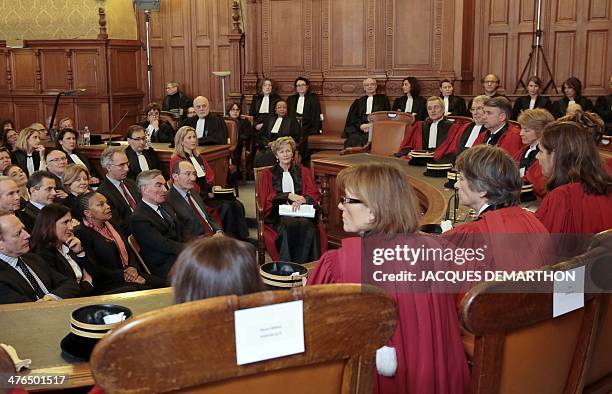 Eliane Houlette , the new French Financial Prosecutor, her deputy Lovisa-Ulrika Delaunay-Weiss and the French Justice minister Christiane Taubira...